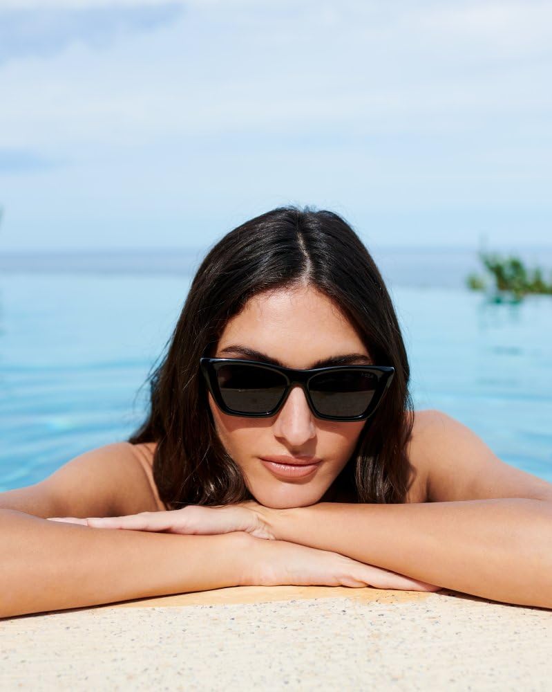 I-SEA Women's Sunglasses - Cate (BLACK/SMOKE POLARIZED), 32mm