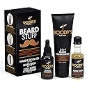 Woody's Beard Stuff 3 Piece Kit, Beard & Tattoo Oil, Wash, 2 in 1 Facial Hair Conditioner, Cleanse, Moisturize, and Style