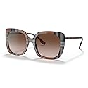 BURBERRY Caroll BE4323 400513 54MM Check Brown/Gradient Brown Square Sunglasses for Women +BUNDLE with ACCESSORY EYEWEAR KIT