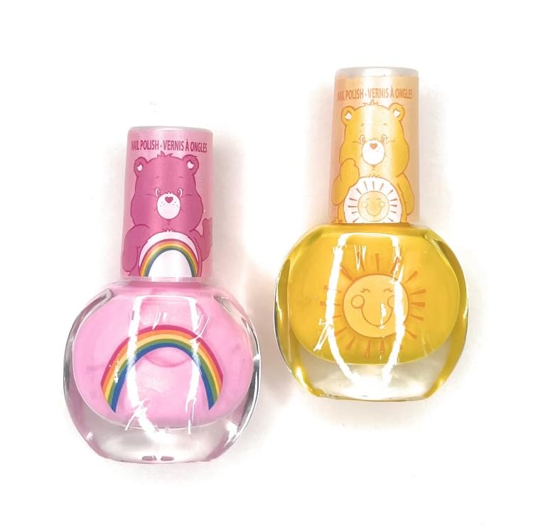Townley Girl Care Bears 2 Pack Nail Polish on Card - Water-Based, Durable - Dry Immediately and Smooth Coverage Nail Polish Set Beauty & Personal Care Townley Girl