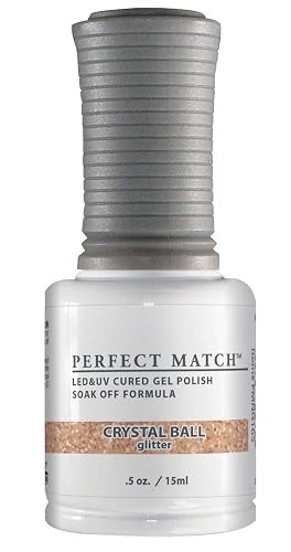 LeChat Perfect Match Gel Polish, Crystal Ball, Rose Gold with Glitter Finish, Easy Application, Soak Off Formula, 0.5 Fl Oz Beauty & Personal Care LECHAT