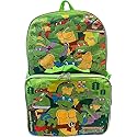 Ruz Group Kid's Licensed 16 Inch Backpack With Removable Lunch Box Set (Ninja Turtles)