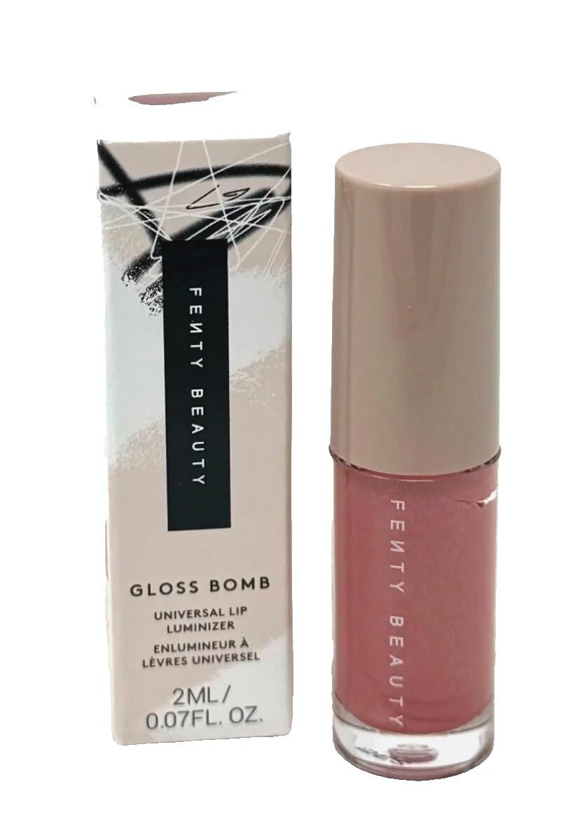 FENTY BEAUTY Gloss Bomb Universal Lip Luminizer, Fussy 02 Shade, 2ml/0.07fl oz, Mini