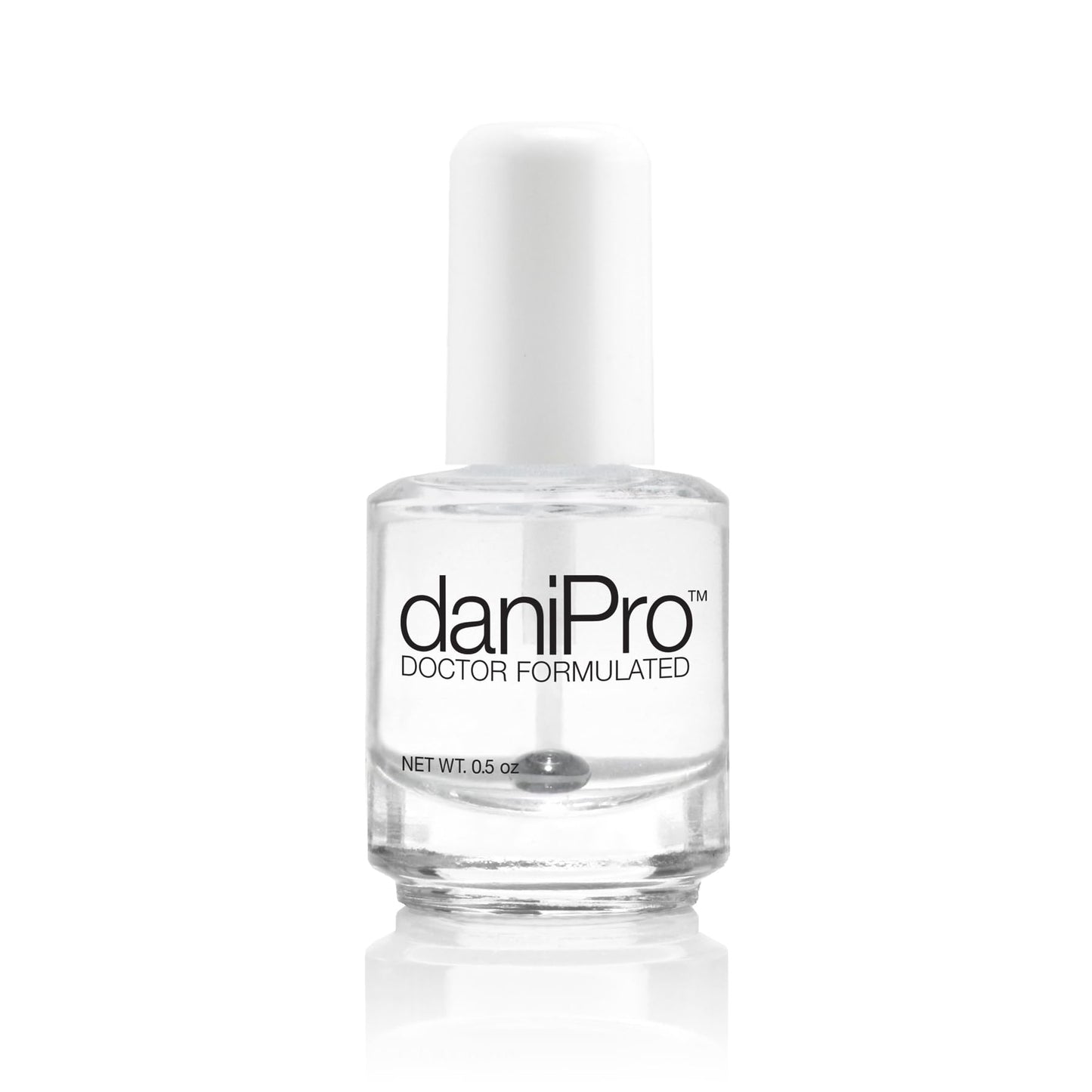 daniPro Doctor-Formulated Clear Base Coat Nail Polish, 0.5 oz - Base Coat Nail Polish with Undecylenic Acid, Vitamins & Biotin - Nail Base Coat