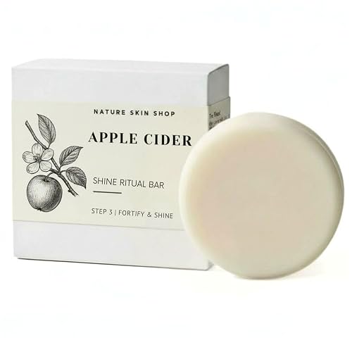 Nature Skin Shop Apple Cider Conditioner Bar - Four Ounces - Shine-Boosting Solid Conditioner for Detangling & Fighting Frizz - for Dull, Weighed-Down