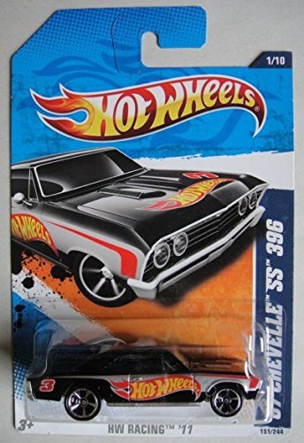 Hot Wheels 2011 HW Racing Black '67 Chevelle SS 396 1:64 Scale Die-Cast Car