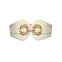 gingokuo Wide Elastic Waist Belts for Women Fashion Cinch Belts for Dresses Jeans Jumpsuit Beige M
