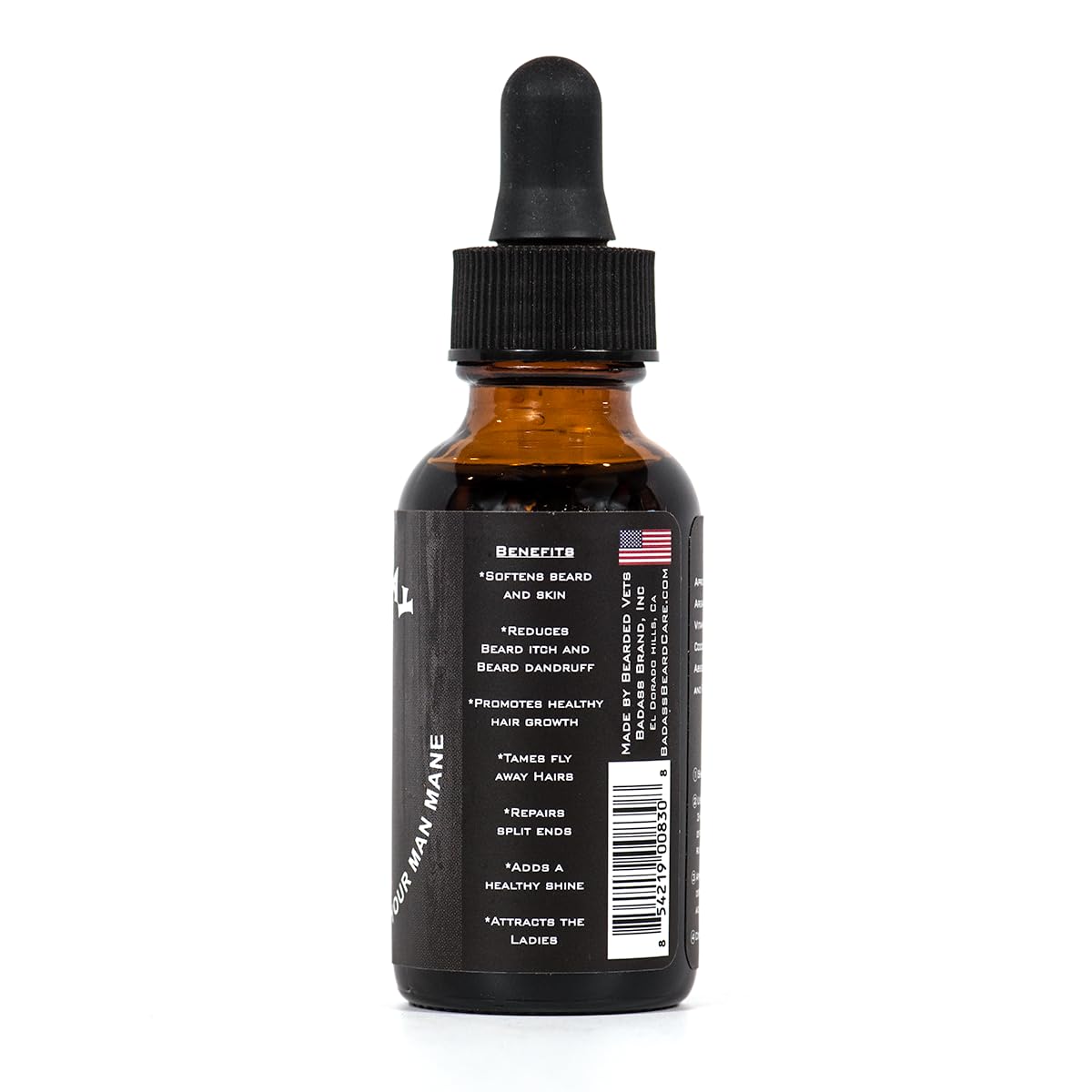 Badass Beard Care Beard Oil For Men - Pharaoh Scent, 1 oz - 100% Natural and Organic Food-grade Ingredients, Soften Hair and Hydrate Skin Beauty and Personal Care Badass Beard Care