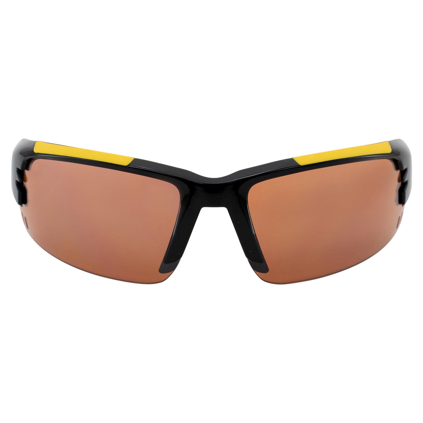 Maxx Wizard Golf Sports Sunglasses TR90 Black & Yellow Frame w/HD Amber Lenses