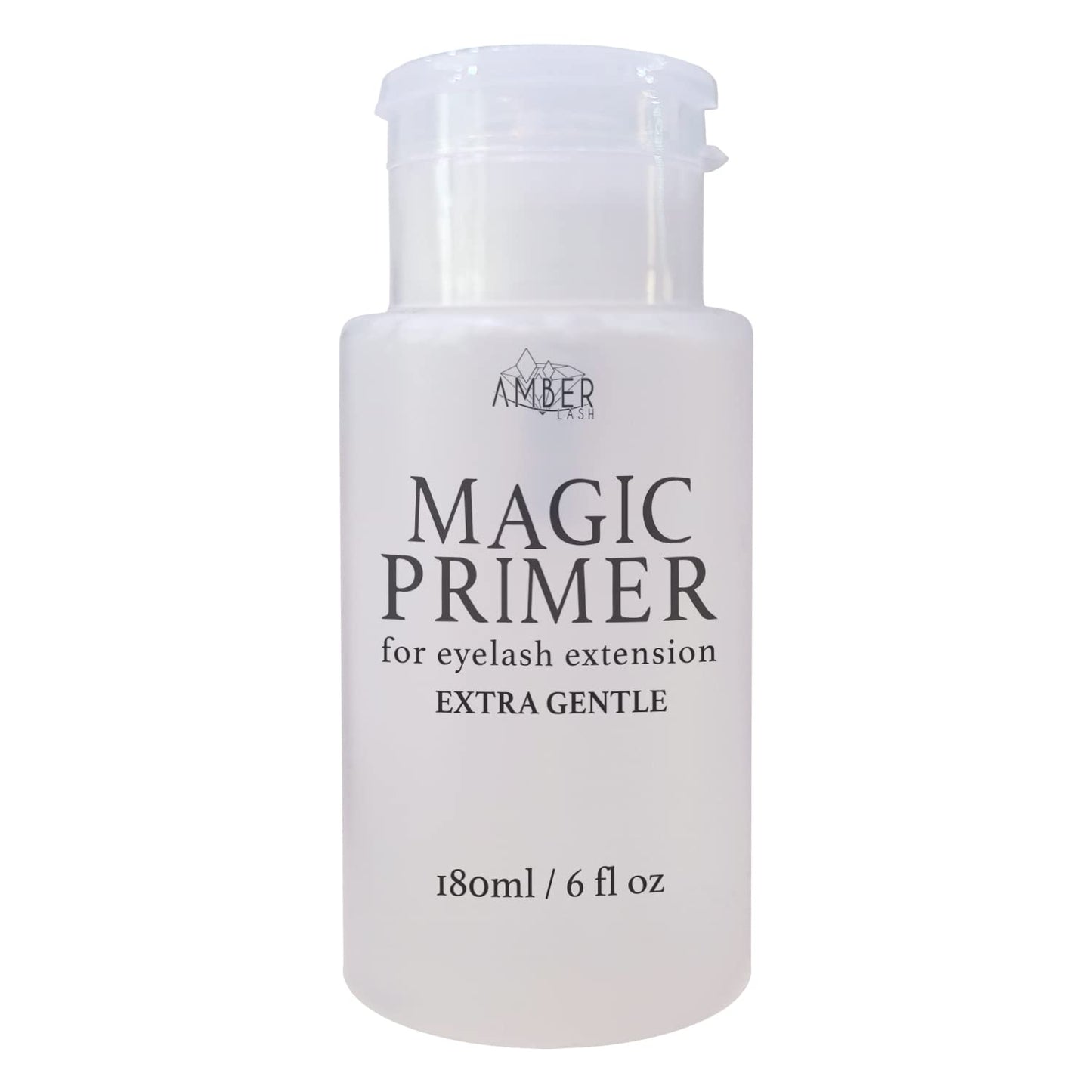 Amber Lash Magic Primer (6.0 fl.oz/180ml) Super Gentle Eyelash Extension Primer to Increases Adhesive Strength and Bonding Retention on Natural