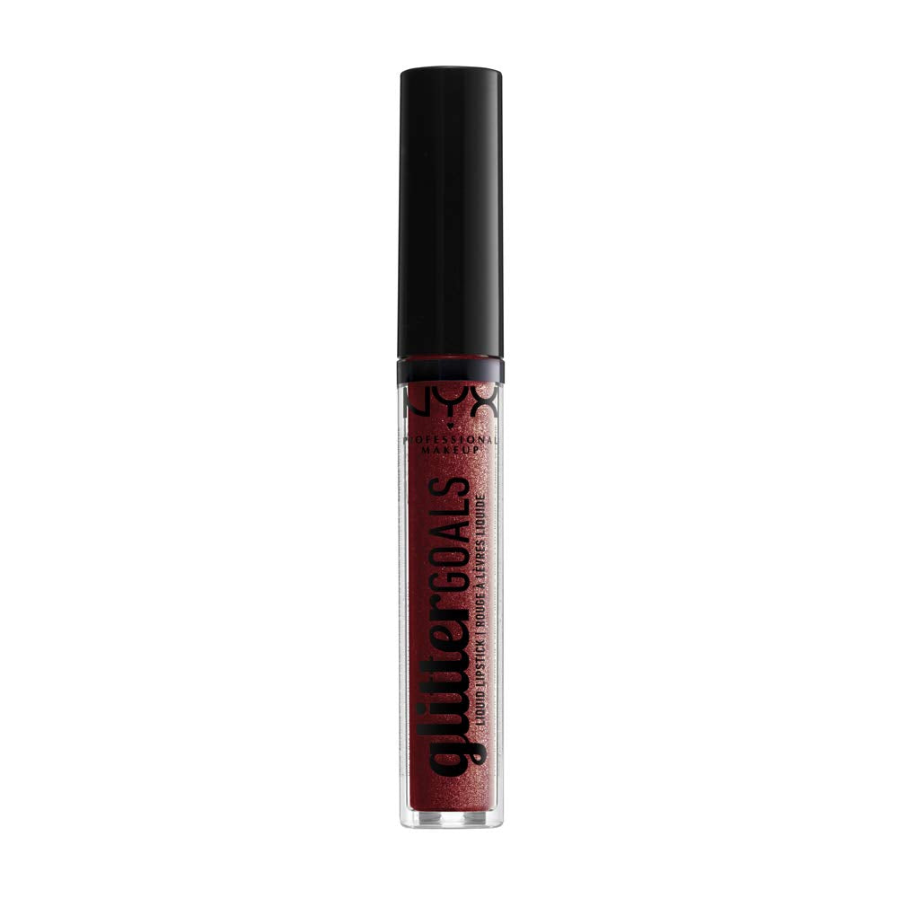 NYX PROFESSIONAL MAKEUP Glitter Goals Liquid Lipstick - Crystal Crush, Plum With Gold Glitter