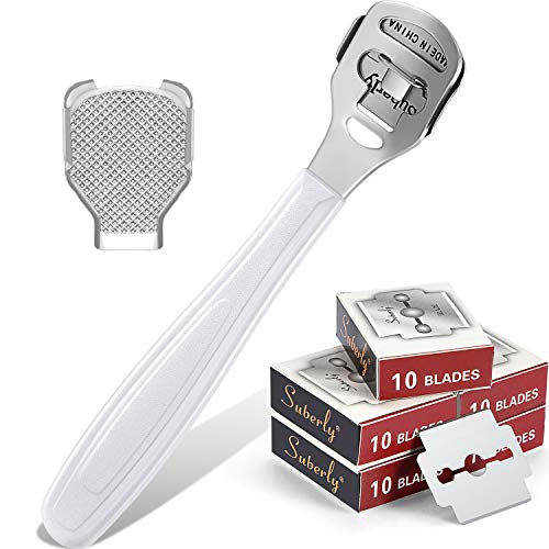Callus Shaver Set, 50 Blades 1 Stainless Steel Shaver 1 Foot File, 52 Pcs Beauty and Personal Care Zhehao Default Title