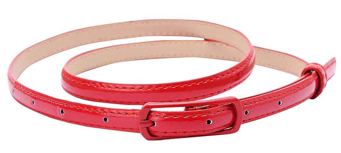 Selighting Women's Leather Belt Slim Women's Belt PU Leather for Dresses, red, Einheitsgröße