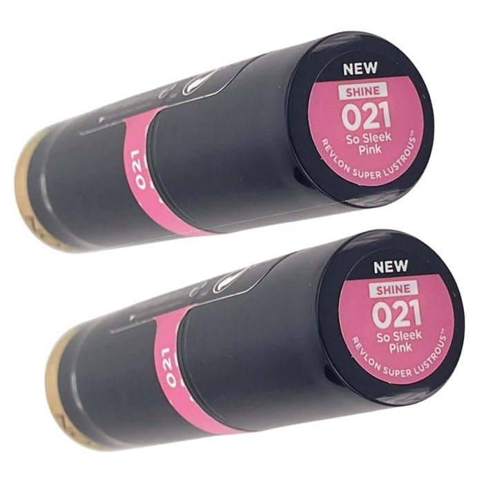 Pack of 2 Revlon Super Lustrous Glass Shine Lipstick, So Sleek Pink 021