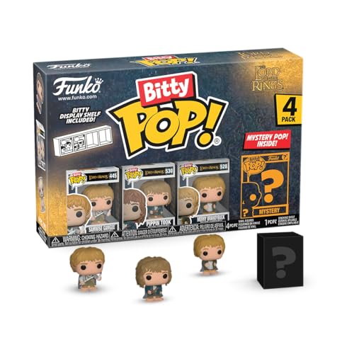 Funko Bitty POP! Lord of The Rings - Samwise, 4-Pack and A Surprise Mystery Mini Figure - 0.9 Inch (2.2 Cm) - Lord of The Rings Collectable…