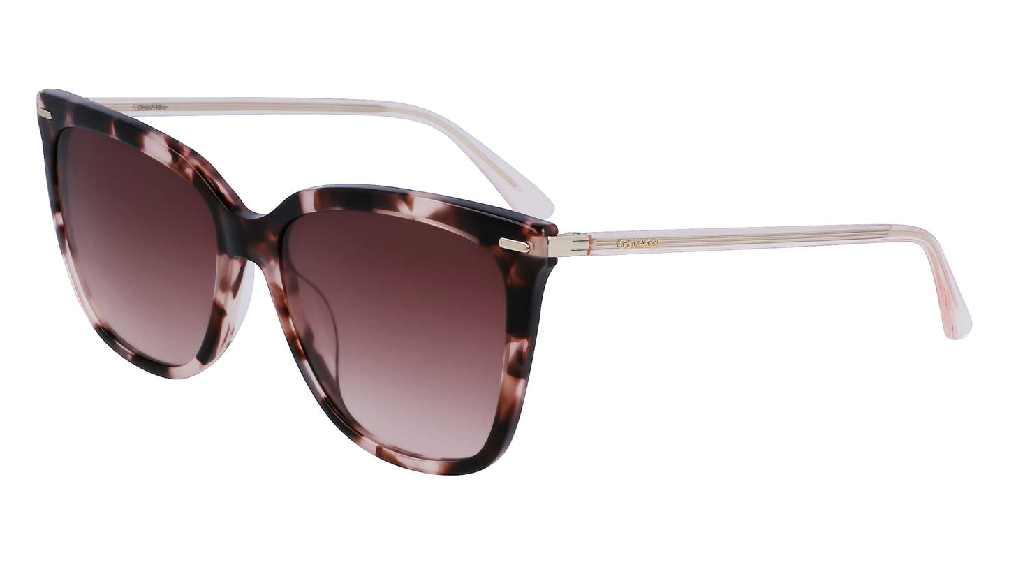 Calvin Klein Women's Sunglasses CK22532S - Rose Tortoise with Burgundy Grad Lens