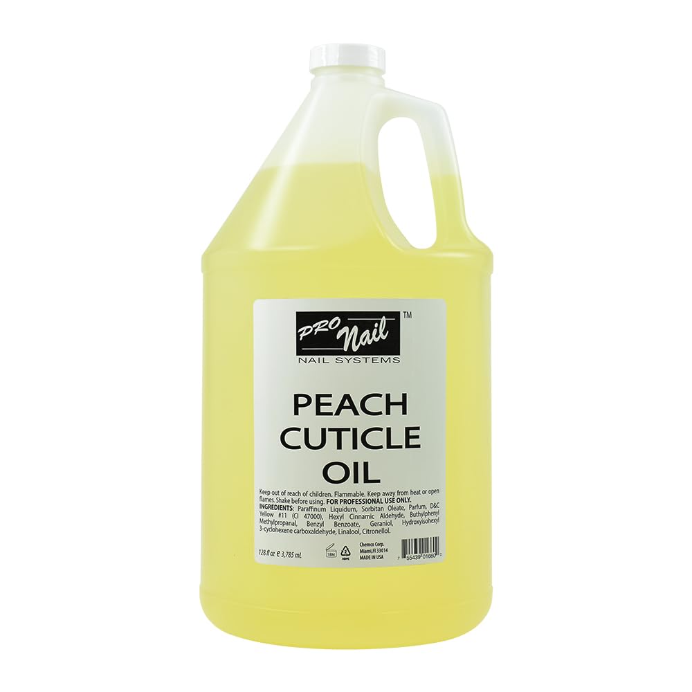 PRO NAIL - Cuticle Revitalizing Oil for Nails, Peach, 128 Oz - Professional Strength, Pedicure and Manicure - Moisturizes and Strengthens Nails