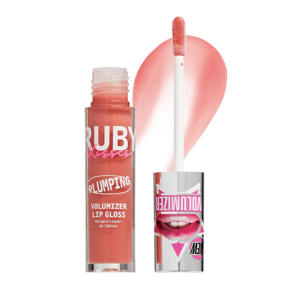 Ruby Kisses Hyaluronic Lip Gloss, High-Shine Volumizing Plumping Hydrating