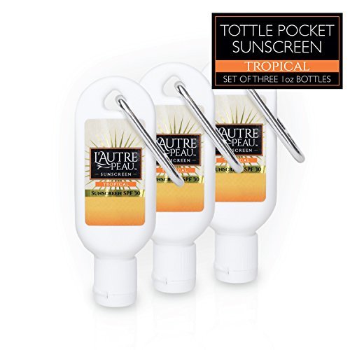 SPF 30 Sunscreen Multi-Pack by L'AUTRE PEAU | Travel Size Sunscreen for Men, Women, and Kids | Non-Greasy Water Resistant | Tropical Scent | TSA
