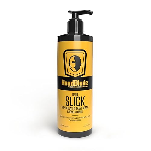 HeadBlade HeadSlick Shave Cream 8 oz for Smooth Headshaving for Bald Men, Helps with Irritation, Redness, & Razor Burn