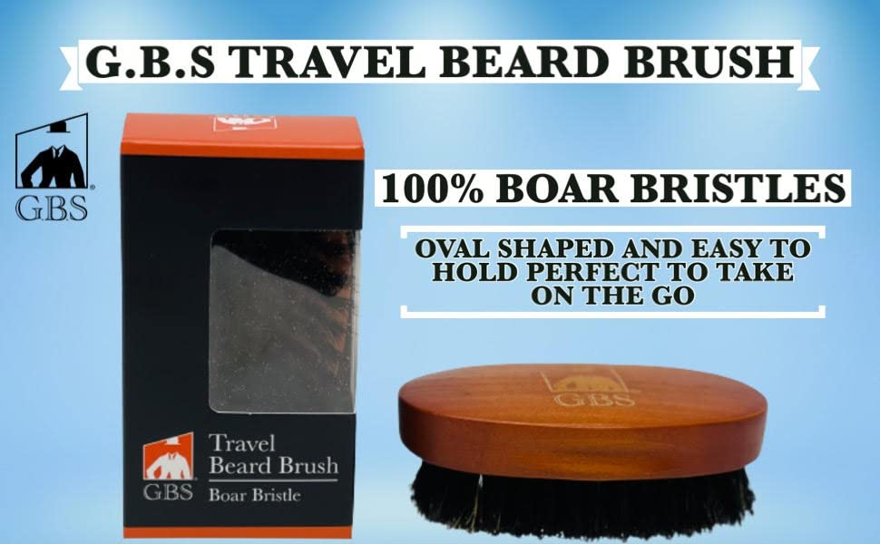 G.B.S Pack of 3 - Men Beard & Mustache Brush Beauty and Personal Care G.B.S