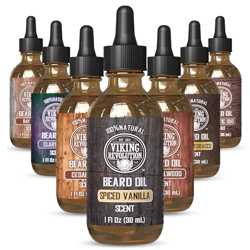 Viking Revolution Beard Oil for Men - Natural Mens Beard Oil with Argan Oil and Jojoba Oil - Beard Softener,Strengthens and Moisturizes - Beard Beauty and Personal Care Viking Revolution Default Title