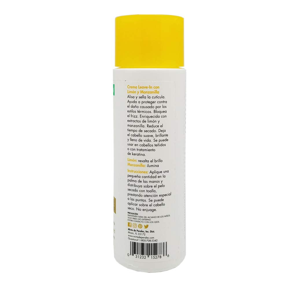 Mirta de Perales Leave-in Cream with Lemon & Chamomile Manzanilla 8 fl oz.