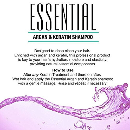 Essential Keratin and Moroccan Argan Oil Color Care Shampoo & Conditioner Repair Combo 32 oz Set