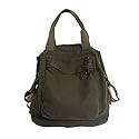 TUPIRIYN Canvas Backpack Purse for Women Large Size Tote Top Handle Bag Fashion Handbag Travel Rucksack Anti Theft (Green)