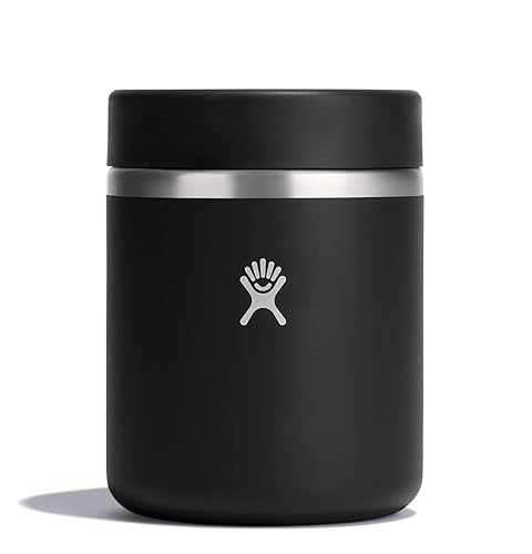 Hydro Flask Food Jar - Insulated Stainless Steel, Snack Travel Container for Hot Food & Soup 28 Oz Black