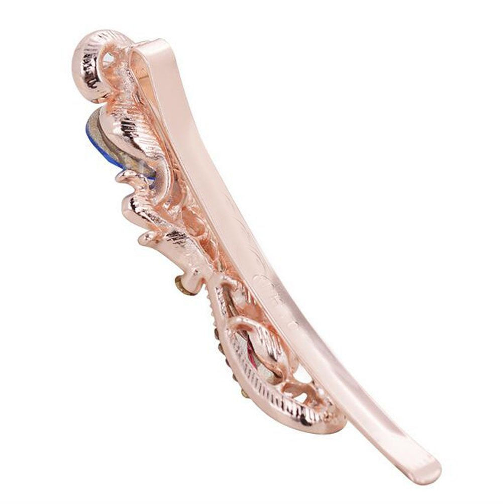 2PCS Rhinestone Flower Hair Clips Butterfly Graphics Hairpin Side Clip Barrette Bobby Pin Hair Accessories for Women Lady (Colorful)