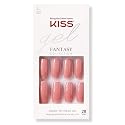 Kiss Gel Fantasy Collection Fake Nails Manicure Set, Pink, Long Length, Coffin Shaped, Style 'Urbane', with Mini Nail File, Pink Gel Nail Glue & 28 Beauty & Personal Care KISS