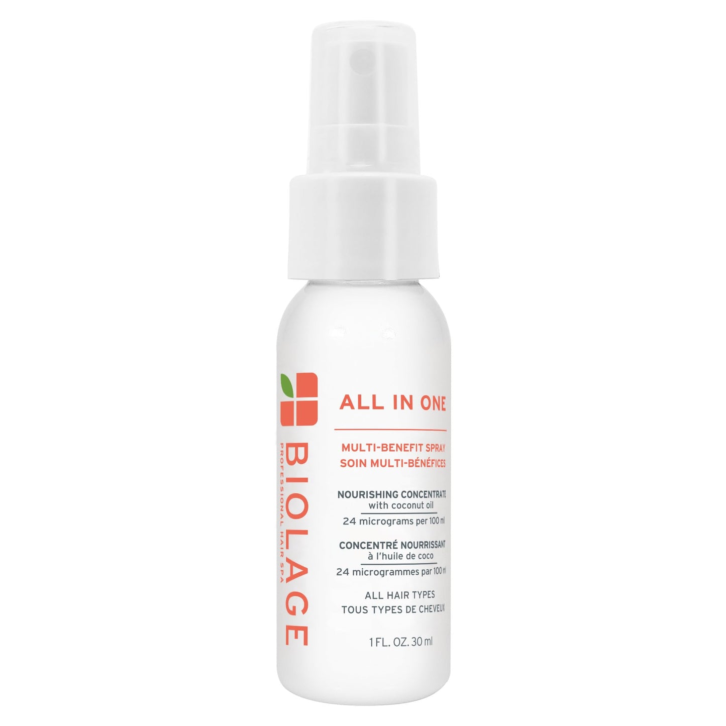 Biolage All-In-One Multi-Benefit Spray - Leave-In Treatment, Heat Protectant, Shine, Frizz Control, For All Hair Types, Coconut Oil, Vegan Beauty and Personal Care Biolage Default Title