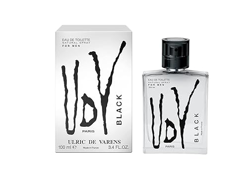 Ulric De Varens BLACK - Eau De Toilette for Men - Modern, Classic, Citrusy Scent - Woody, Adventurous Notes of Bergamot, Green Apple, White Flower