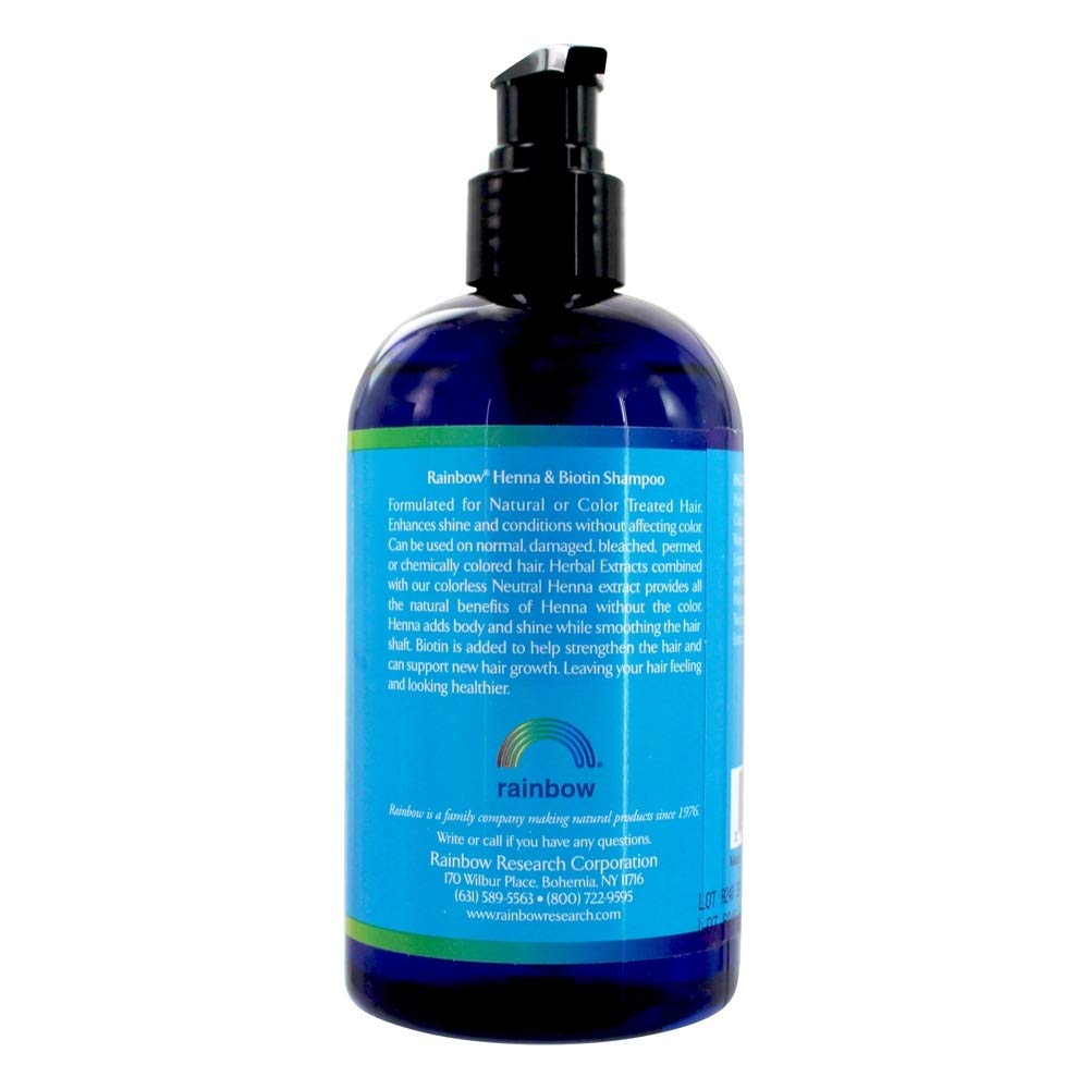 Rainbow Research Organic Herbal Henna Boitin Shampoo, 12 Fluid Ounce