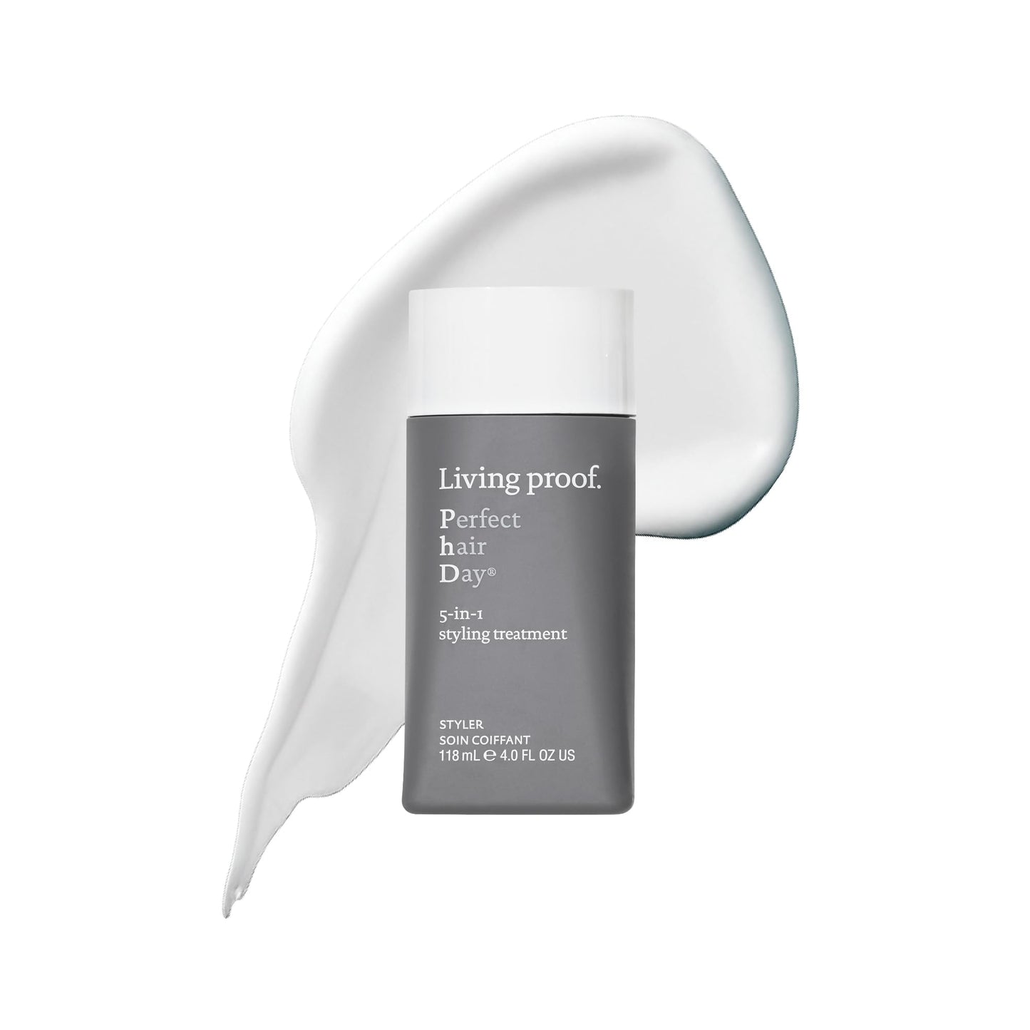 Living Proof Perfect Hair Day 5-in-1 Styling Treatment - Conditions, Smooths, Volumizes, Adds Shine, Heat Protection up to 450°F, 4 oz