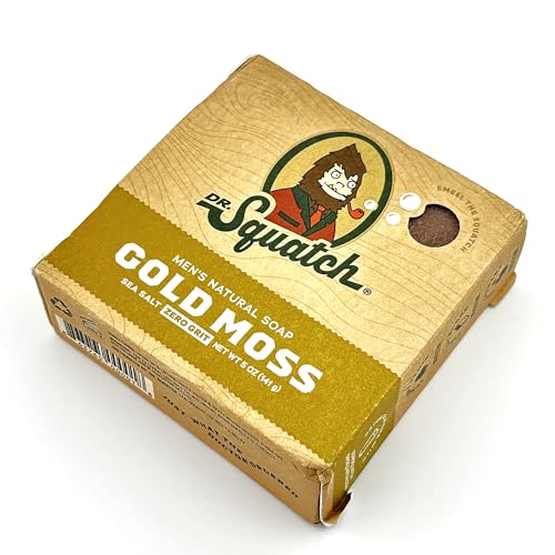 Dr. Squatch All Natural Bar Soap for Men with Zero Grit, Gold Moss