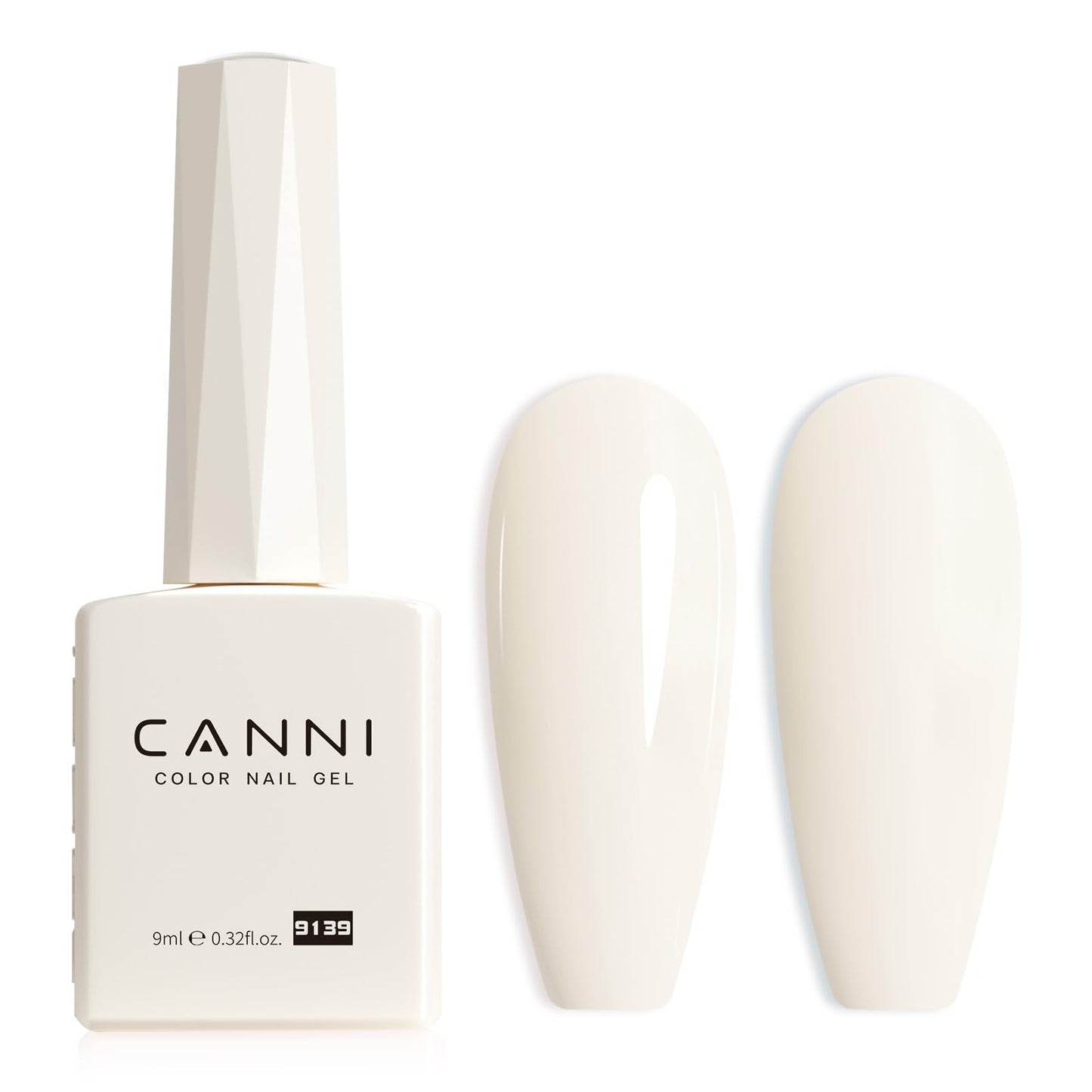 CANNI Milky White Gel Nail Polish, 1Pcs White Gel Polish Color Nail Polish High Gloss Soak Off U V Nail Manicure Salon DIY at Home Beauty and Personal Care CANNI Default Title