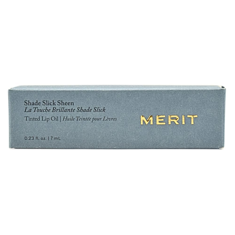 Merit Shade Slick Hydrating Tinted Lip Oil - Twin Set Mauve | Vegan Lip Gloss with Rosehip, Shea & Jojoba Oils for Moisturizing High-Shine Color