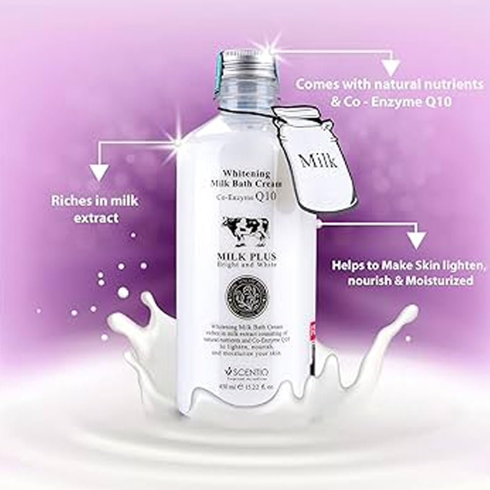 SCENTIO MILK PLUS SHOWER CREAM 450 ML.