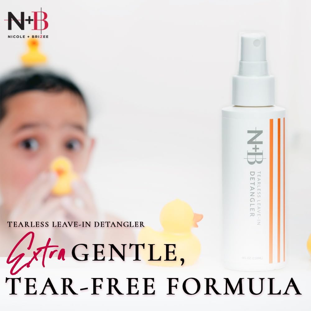 N+B Tearless Collection | Gentle Tear Free Formula | Safe for All Ages | Certified Organic Ingredients | USA Made (Detangler)