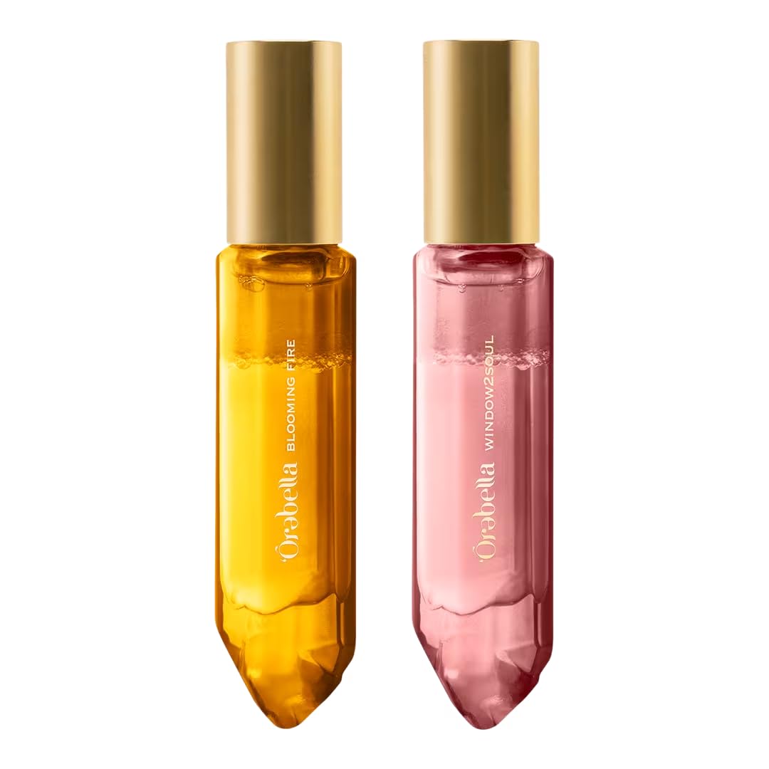 Orebella Florals Travel Duo Gift Set, Blooming Fire and Window2Soul Fragrances 0.33 oz Travel Spray