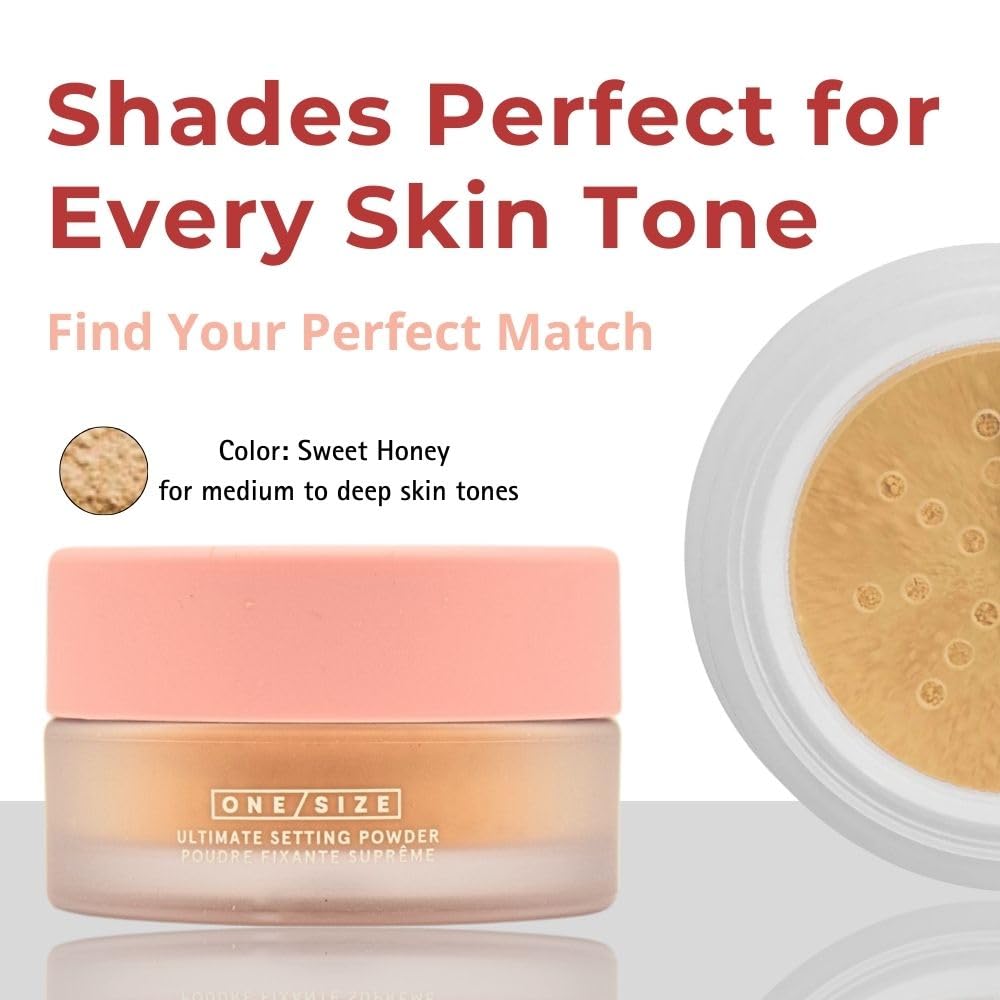 One/Size Mini Ultimate Loose Setting Powder - Sweet Honey (medium to deep skin tones) - 0.23 oz / 6.5 g