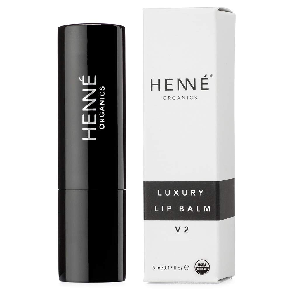 Henné Organics Luxury Lip Balm V2 - Natural and Organic Moisturizer - 0.15 Ounce Stick Beauty and Personal Care Hennà Organics