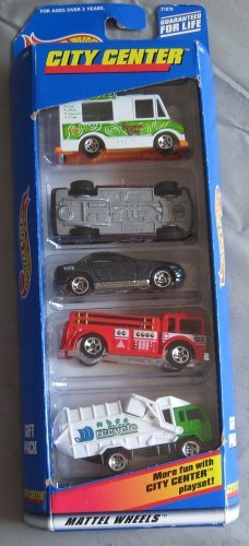 Hot Wheels City Center Gift Pack of 5 Cars 1:64 Scale Die Cast Collectibles