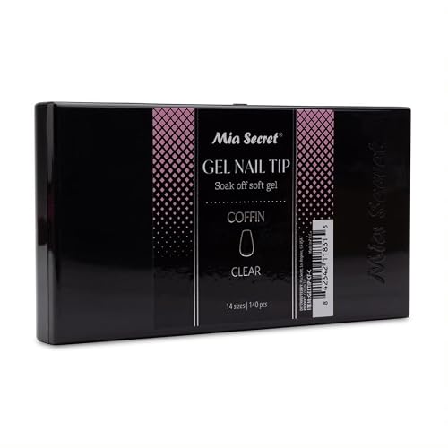 Mia Secret Soak off CLEAR Soft Gel Nail Tip MADE IN USA for Salon and DIY (Clear 140 Tips, Coffin) Beauty & Personal Care Mia Secret