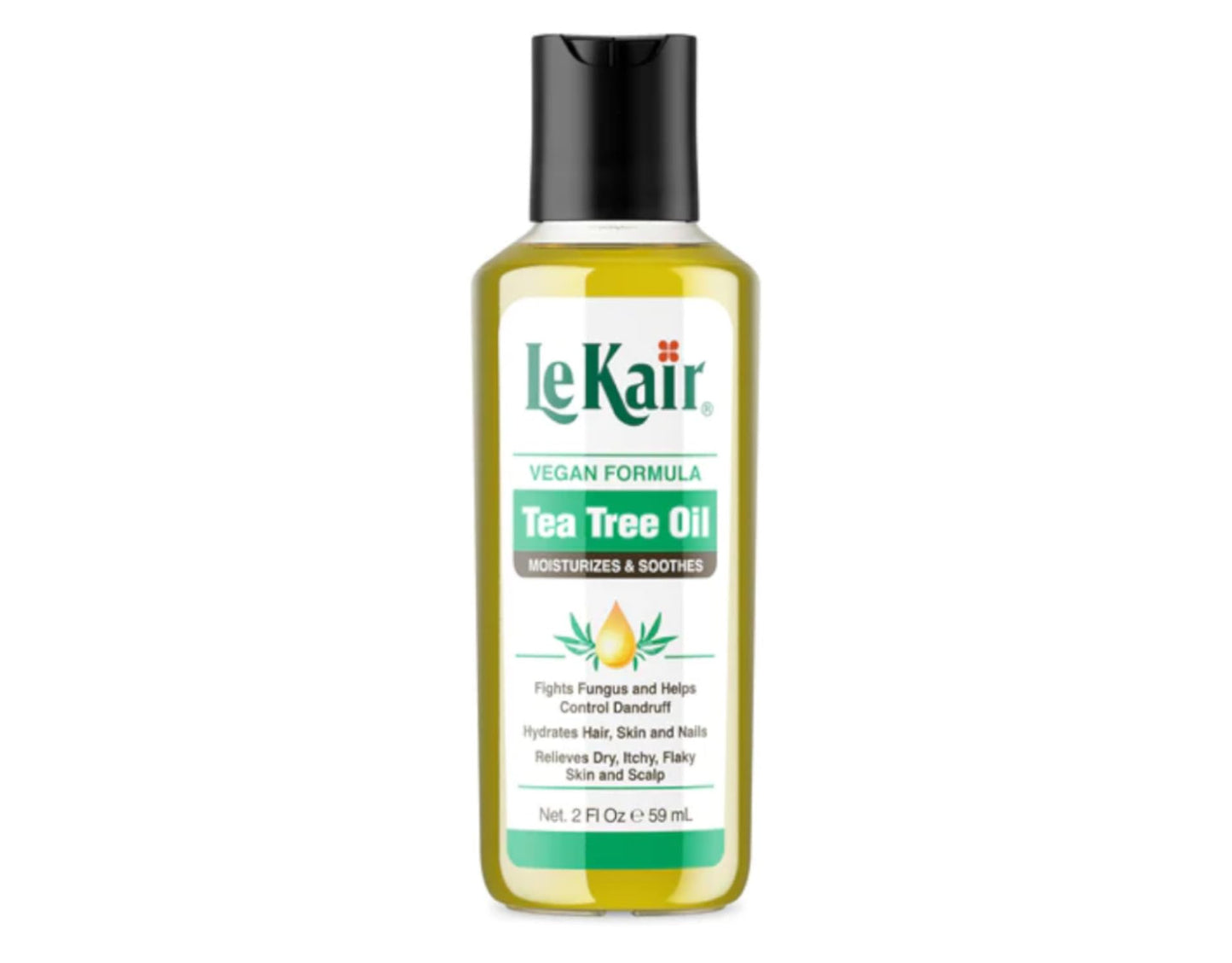 Le Kair Tea Tree Oil Vegan Formula - Soothing Oil for Dry Scalp, Flaky Skin, Itchy Scalp & Nails - Fights Dandruff & Promotes Hydration - 3.4 fl oz