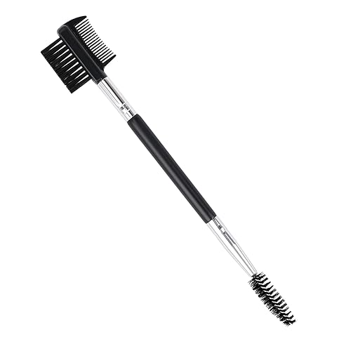 3 Head Eyebrow Eyelash Shaper Eyelash Comb Double Head Brush Makeup Grooming Tool cosmetic with 3 Different Spoolie Brushes for Separating Lashes