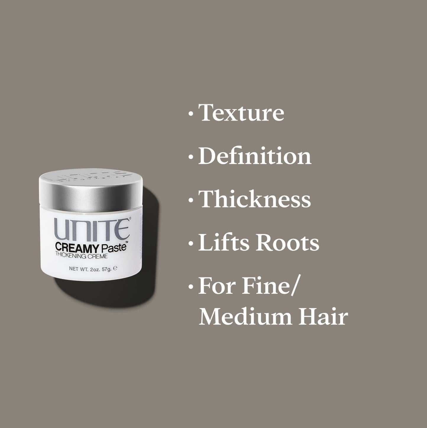 UNITE Hair - CREAMY Paste - Styling Cream for Thickness, Texture & Definition - Adds Fullness and Flexible Hold - Perfect for Fine to Medium Hair