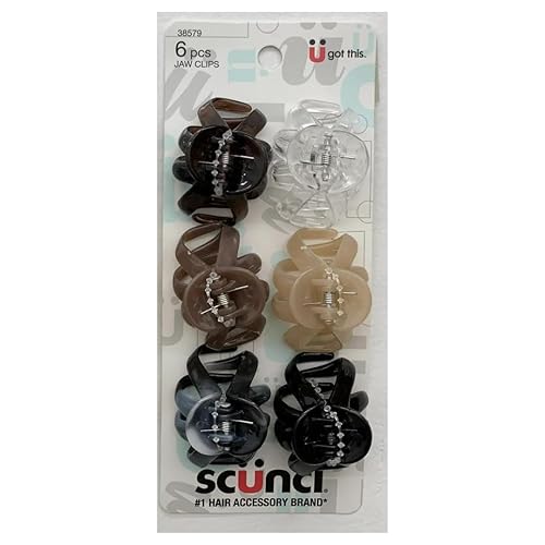 SCUNCI EFFORLESS BEAUTY 4CM OCTOPUS JAWCLIPS 6PK
